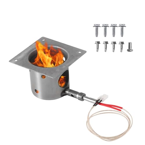 OUTGIK Fire Pot Burn Pot and Hot Rod Ignitor Kit Replacement Parts for Traeger & Pit Boss Wood Pellet Grill,with 2 Sets of Screws - Grill Parts America