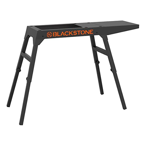 Blackstone Universal Griddle Stand with Adjustable Leg and Side Shelf - Made to fit 17” or 22” Propane Table Top – Perfect Take Along Grill Accessories for Outdoor Cooking Camping (Black) - Grill Parts America