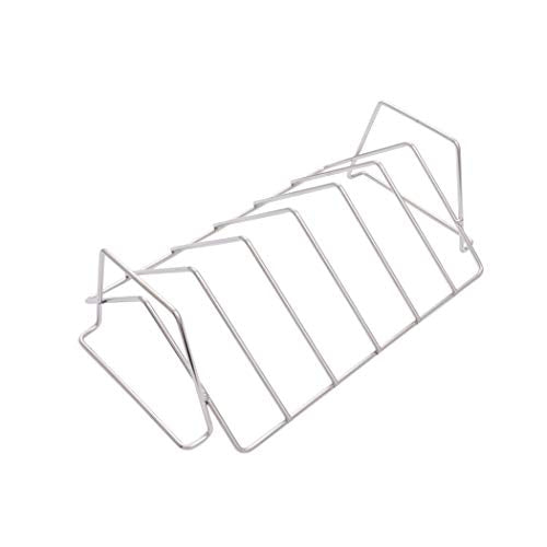 Char-Broil 140017 Grill+ Rib and Roast Rack, 11.1 x 35 x 21.1 cm, Stainless Steel - Grill Parts America
