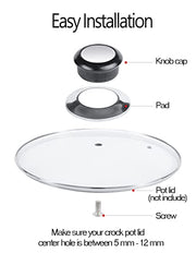 Replacement Pot Lid Knobs for Crock Pot, Lid Top handles fit Crock Pot Rival/ Oval/ Old. - Kitchen Parts America