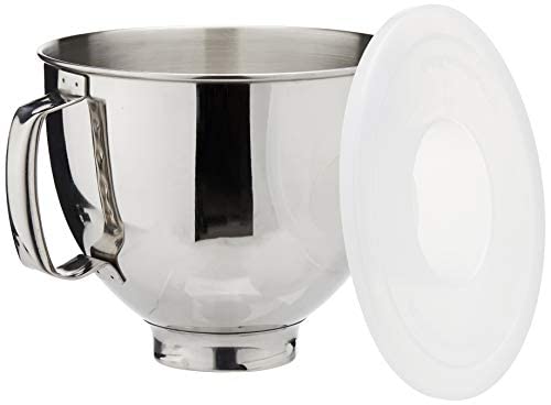 KitchenAid K5THSBP Tilt-Head Mixer Bowl with Handle, Polished Stainless Steel, Polished Stainless Steel, 5-Quart - Kitchen Parts America
