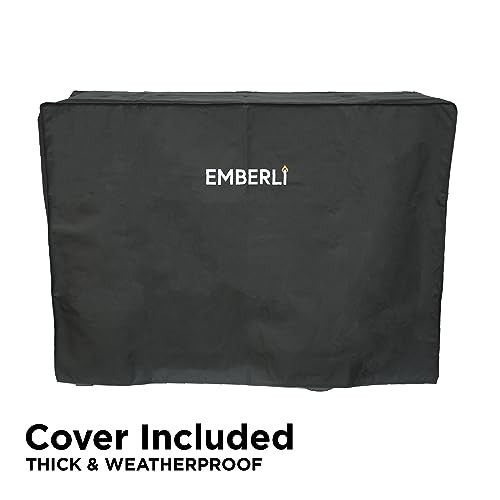 EMBERLI XL Grill Cart Outdoor with Storage with Wheels - Modular Grill Table of Outside BBQ, Blackstone Griddle 17" 22", Bar Patio Cabinet Kitchen Island Prep Stand - Grill Parts America
