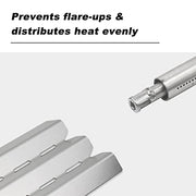 Zemibi Grill Replacement Part for Broil King 9215-54 9221-54 9221-64 9221-67 9235-24 Baron 320 Baron 420 Baron 440 Baron 490 Baron 540 Baron 590, Baron 340, Stainless Steel Heat Plate and Grill Burner - Grill Parts America