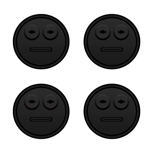 4-Pack Temp Probe Grommet for BBQ Grills, Replacement for Weber 85037 Smokey Mountain Accessories, and Other Smoker Grills DIY Thermometer Probe Port (Black) - Grill Parts America