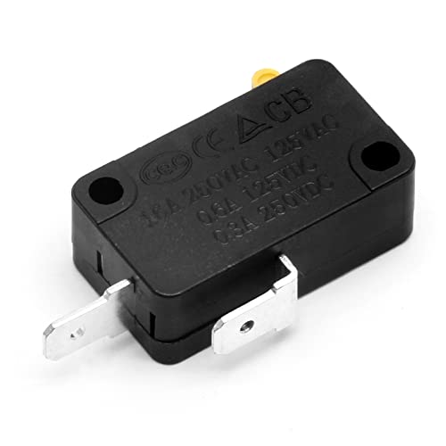 BokWin 1 Pcs KW3 Snap Action Switch 125V/250V,Micro Limit Switch for Air Fryer Microwave Vacuum Cleaner Coffee Machine(Normally Open) - Grill Parts America