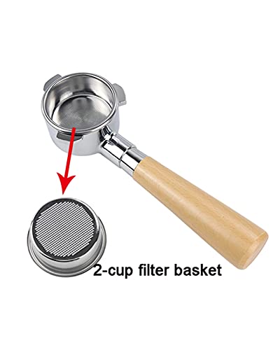 Espresso Machine Bottomless Portafilter54Mm Coffee Bottomless Portafilter Fit for Breville 870/878/880 Filter Basket Replacement Espresso Machine Accessories (Color : E) - Kitchen Parts America