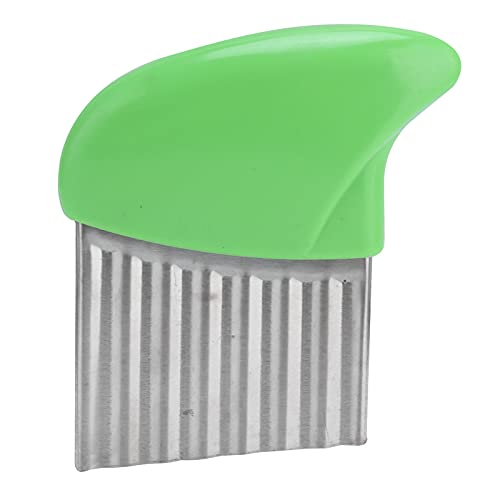 Stainless Steel Wavy Blade Chips Cutter,Potato Cutter Crinkle Cut Potato Chips Cutter Vegetable Chopper Kitchen Tools for Vegetables Potatoes (green) - Kitchen Parts America