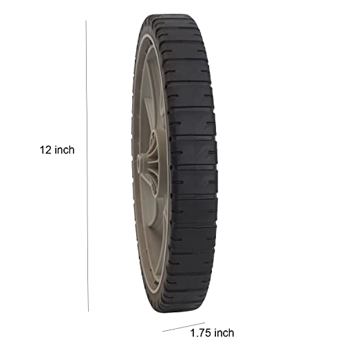 Parts Camp Universal 12 inch Plastic Wheel Replaces Arnold 490-324-0002 12x1.75" rear wheel For Walk-Behind Mowers 1pcs - Grill Parts America