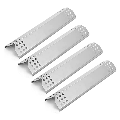 YIHAM KS739 Heat Shield Plate for Master Forge 1010048 Grill Replecement Parts, Burner Cover Flame Tamer, 15 1/8 inch x 3 1/4 inch, Stainless Steel, Set of 4 - Grill Parts America
