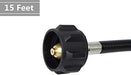 DOZYANT 15 Feet Propane Adapter Hose 1 lb to 20 lb Converter Replacement for QCC1 / Type1 Tank Connects 1 LB Bulk Portable Appliance to 20 lb Propane Tank - Grill Parts America