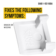 DA61-03166A Fixed Vegetable Drawer Cover - Compatible Samsung Refrigerator Parts - Replaces AP4146680 2033343 PS4143862 - Comes in White Color - Quick and Easy DIY Repair Solution - Grill Parts America