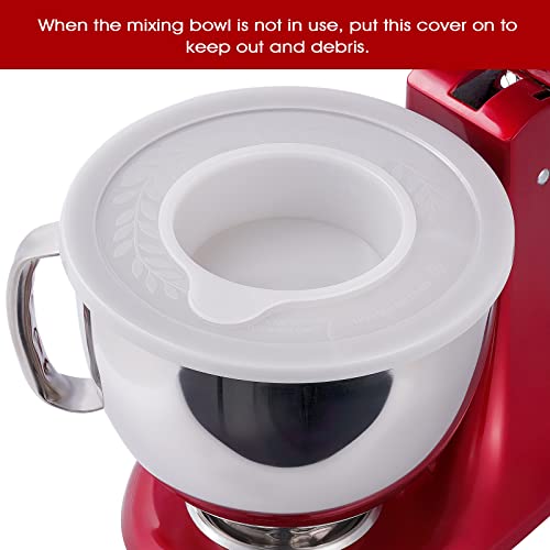 Mixer Bowl Cover for KitchenAid Tilt-Head 4.5-5 Quart Stand Mixer, Mixer Assecories Bowl Covers to Prevent Ingredients from Spilling, Mixer Lid Splash Guard, Open Hole Design in The Middle (2 Pack) - Kitchen Parts America