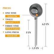 Remeel Cooking Thermometer Kitchen Thermometer Meat Thermometer Fast Instant Read Digital Food Thermometer with Magnet for Grilling BBQ Steak Baking Bread Cakes and Liquids - Grill Parts America