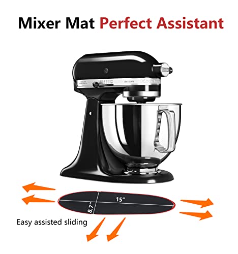 Sliding Mat for Kitchenaid Mixer with 2 Black Kitchen Accessories, Mover  Slider Mat Pad for 5-8 Qt Bowl-Lift Stand Mixer, Kitchen Appliance Slider  Mat