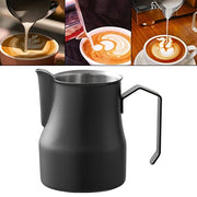 MagiDeal Milk Frothing Pitcher Jug, Stainless Steel Espresso Machine Parts Espresso Steaming Pitcher for Coffee Cappuccino Matcha Kitchen Home, 500ml Black - Kitchen Parts America