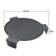 Hisencn 18" Cast Iron Plate Setter for Large Big Green Egg Accessories and Other 18 Inches Diameter Cooking Grills, Kamado Grill, Pizza Stone, Heat Deflector with 3 Legs - Grill Parts America