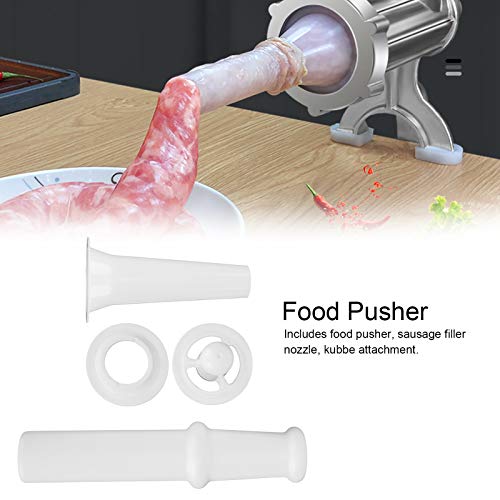 Food Grinder Attachment for Kitchen Aid Stand Mixers with Universal Food Pusher + Sausage Filler Nozzle + Kubbe Attachment for Size 5 Meat Grinder - Kitchen Parts America