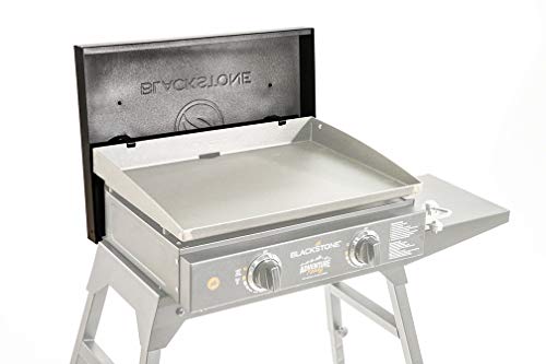 Blackstone 5079 Hard Cover Top Lid with Handle for 22" Griddle - Lightweight & Durable Storage Hood Cover - Powder Coated Steel - Flat Top Griddle Accessories Water Resistant Premium Model, Black - Grill Parts America