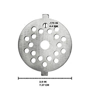 Univen .175" Fine and .25" Coarse Plate Discs fits KitchenAid FGA Food Meat Grinder Chopper Attachment - Kitchen Parts America