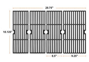 Cast Iron Grill Grates and Stainless Steel Grill Part Kit for Charbroil Performance 5 Burner Gas Grills 463275517 463243518 463243519, Heat Plates, Burners, Adjustable Crossover Tube, Ignition - Grill Parts America