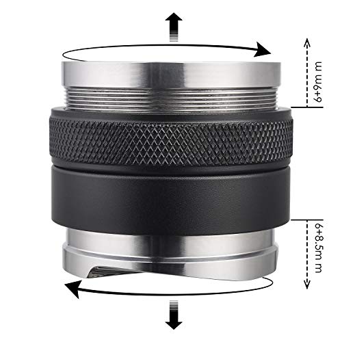 MATOW 58mm Coffee Distributor & Tamper, Dual Head Coffee Leveler Fits for Portafilter, Increased Adjustable Depth- Professional Espresso Hand Tampers - Kitchen Parts America