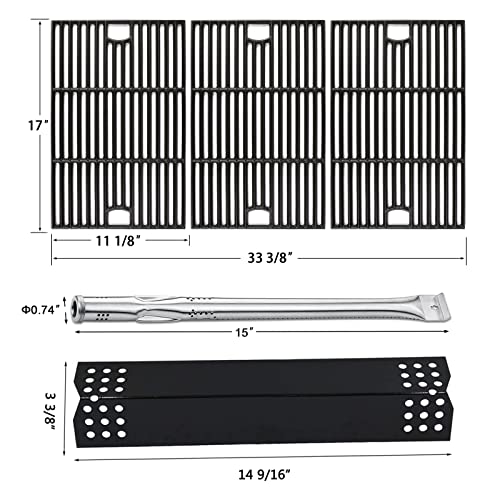 Hisencn Grill Parts Kit for Home Depot Nexgrill 6 Burner 720-0896E, 720-0896B, 720-0896C Gas Grill, Stainless Steel Grill Burners, Heat Plates Tent Shields Flame Tamers, Cooking Grates Grid - Grill Parts America