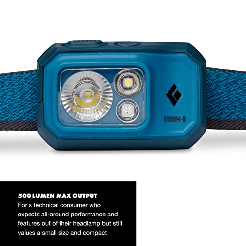 Black Diamond Equipment Storm 500-R Headlamp, Azul - Grill Parts America
