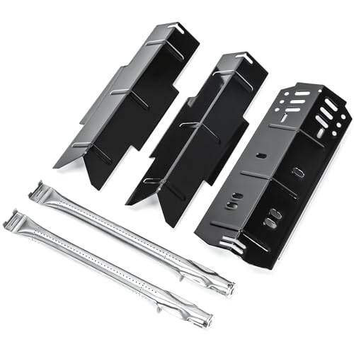 Hisencn Grill Parts for Dyna-glo DGH353CRP, DGF350CSP, DGH373CRP-D, DGF371CRP-D Grills, Stainless Steel Grill Burner Tubes & Porcelain Steel Heat Plates Grill Replacement Parts for Dyna Glo Grill - Grill Parts America