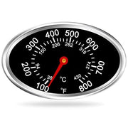 2PCs Grill Lid Thermometer Heat Indicator Replacement Temperature Gauge for Nexgrillfor Grill Master Nexgrill 720-0697, 720-0737, BBQ 720-0830H, 720-0888 - Grill Parts America