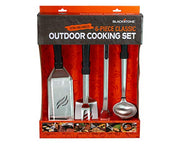 Blackstone 5051 Griddle Accessories Set Heat Resistant 6 Piece Stainless Steel Outdoor Indoor Grilling Utensils Hibachi Tools Kit-16, 16 Inch Tongs, Fork, 16” Ladle, 2 Extra-Long Spatula - Grill Parts America