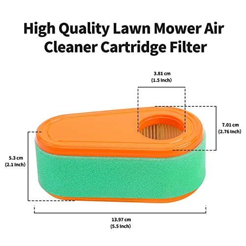 KLWZH 795066 Air Filter Cartridge 796254 Pre Filter for 5419 5419K 775EX 800E 825E 850 850E 875EX 950E DOV 700 111P02 7.75hp 8.50-8.75HP Engines Troy Bilt TB360 Lawn Mower Air Filter - Grill Parts America