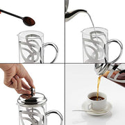Miuly French Press Coffee Maker,304 Grade Stainless Steel & Heat Resistant Borosilicate Glass, (1 Liter,34OZ - Kitchen Parts America