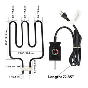 Unidanho Heating Element Replacement for Masterbuilt with Adjustable Thermostat Cord Controller, 1500 Watt Heating Element Replacement Part Compatible with Masterbuilt Smokers & Turkey Fryers - Grill Parts America