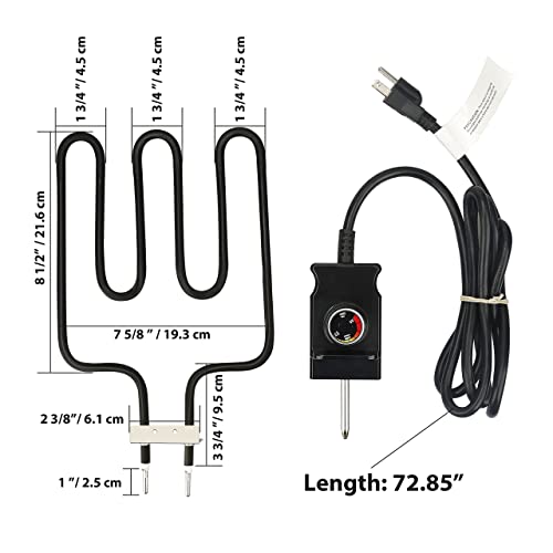 Unidanho Heating Element Replacement for Masterbuilt with Adjustable Thermostat Cord Controller, 1500 Watt Heating Element Replacement Part Compatible with Masterbuilt Smokers & Turkey Fryers - Grill Parts America