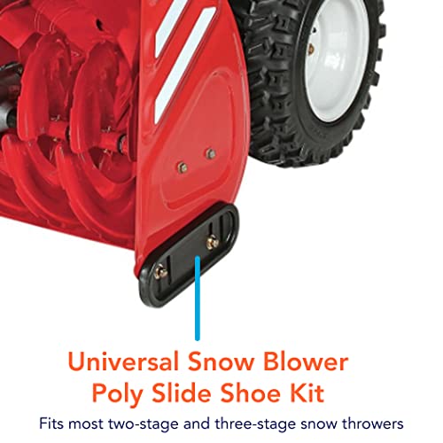 490-241-0010 Universal Snow Thrower Slide Shoes - Fits Most 2-Stage and 3-Stage Snow Throwers - Made with Durable Polyurethane - Includes Mounting Hardware - Grill Parts America