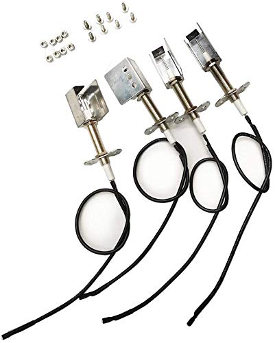 BBQ Future Ceramic Electrode, Gas-Catcher Ignition Chamber Kit for Bakers & Chefs Gas Grill Models, Replacement Parts for Chef BIG-8116; GR2039201-BC-00, 4-Pcs - Grill Parts America