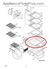240599301 Refrigerator Upper Crisper Drawer Cover Compatible with Frigidaire Refrigerator 1037664, AH899475, AH899475,EA899475, - Grill Parts America