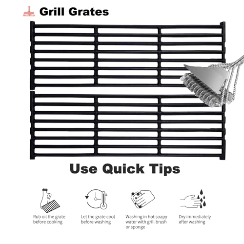 Baron 440 9221-64 Grill Grates Replacement Parts for Broil King Huntington Grill Parts Broilking 9221-54 6120-64 Baron 320 Broil Mate 7120-64 Huntington Rebel 6020-64 Gas Grill Cooking Grid Grates - Grill Parts America
