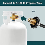 GASPRO 1lb Propane Tank Refill Adapter Kit | Universal 3ft Hose with Safety Shutoff Valve | Easily Fill 1lb Bottles from 20lb Tank - Grill Parts America