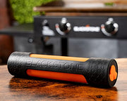 Blackstone 5433 Knife Roll Kit 1 Silicone Prep Mat, Integrated Salt and Pepper Shaker, 1 Large Prep Knife, 1 Small Prep Knife, 1 Containment Tube, Stainless Steel, Chef Travel Roll Bag/Case Orange - Grill Parts America