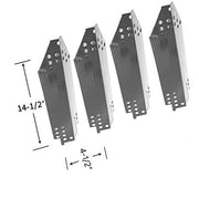 Grill Parts Zone Replacement Stainless Heat Shield for 415.90111110, G550-0006-W1, 463235714, 415.16128010, 464220111, 464220110 (4-Pack) Gas Models - Grill Parts America
