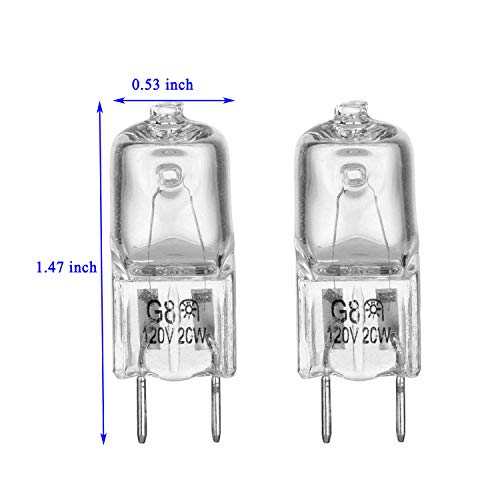 Light Bulb for GE Microwave Oven - Halogen Light Bulb Fits for GE Samsung Kenmore Elite Maytag Over the Stove Range Microwave, Night Light/Stove Light Bulb for GE microwave, Replaces WB25X10019, 2Pack - Grill Parts America