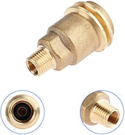 Male 5042 QCC1 Nut Propane Gas Fitting Hose Adapter with 1/4 Inch Male Pipe Thread, Propane Quick Connect Hose Adapters Fittings, Solid Brass Outdoor Cooking Propane Adapter - Grill Parts America
