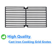 GasSaf Grill Grates Replacement for Brinkmann 810-2410-S,810-2511-F,810-9415-W,810-7490-F, Charmglow 810-8410-F, Browning, Grillada & Others, Set of 3 Cast Iron Cooking Grate(17 3/4" x 8 15/16" each) - Grill Parts America