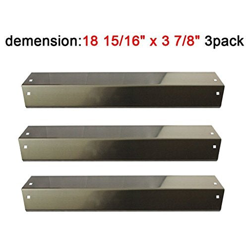 onlyfire Stainless Steel Flavorizer Bar Heat Plate Replacement for Chargriller Gas Grill Models 3001, 4000, 5050 (3-Pack) - Grill Parts America