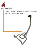Kick Ash Basket Heavy Duty Grill Grate Super Lifter with Table Hook and Handle for Grill Grids, Pizza Stones, and Cast Iron Pans, Stainless Steel BBQ and Smoker Accessories - Designed in Wisconsin - Grill Parts America
