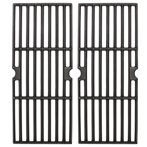 GRISUN Grill Grates for Oklahoma Joe's Longhorn Combo Grill, for Charcoal Firebox Area, Nexgrill 720 0826, Charbroil 461251314, Cast Iron Grill Grids for Longhorn Combo Charcoal/Gas Smoker 2 PCS - Grill Parts America