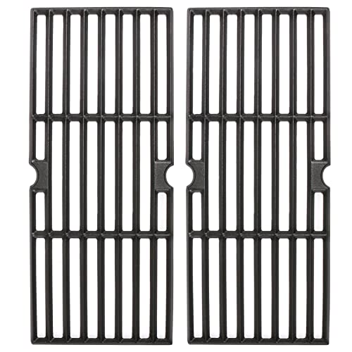 GRISUN Grill Grates for Oklahoma Joe's Longhorn Combo Grill, for Charcoal Firebox Area, Nexgrill 720 0826, Charbroil 461251314, Cast Iron Grill Grids for Longhorn Combo Charcoal/Gas Smoker 2 PCS - Grill Parts America