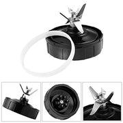 Replacement Parts for Ninja Blender 7 Fins Bottom Blade and 1 Gasket Rubber for Nutri Ninja Auto iQ BL482-30 BL492 BL642-30 NN102 BL687CO-30 BL2013 (Blade Updated) - Kitchen Parts America