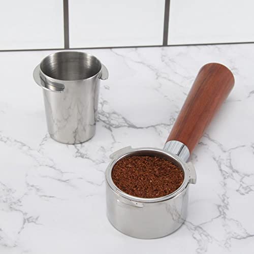 REBABA Coffee Portafilter, Powder Receiving Cup, 51mm/58mm Distributor, Stainless Steel Dosing Cup Feeder Part for Espresso Machine(51mm,Silver) - Kitchen Parts America